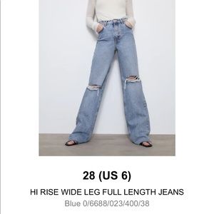 Zara straight leg jeans